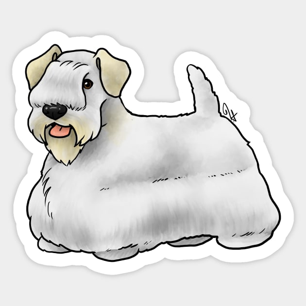 Dog - Sealyham Terrier - Lemon Sticker by Jen's Dogs Custom Gifts and Designs